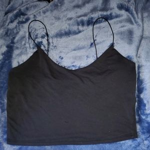 Volcom black cropped tank